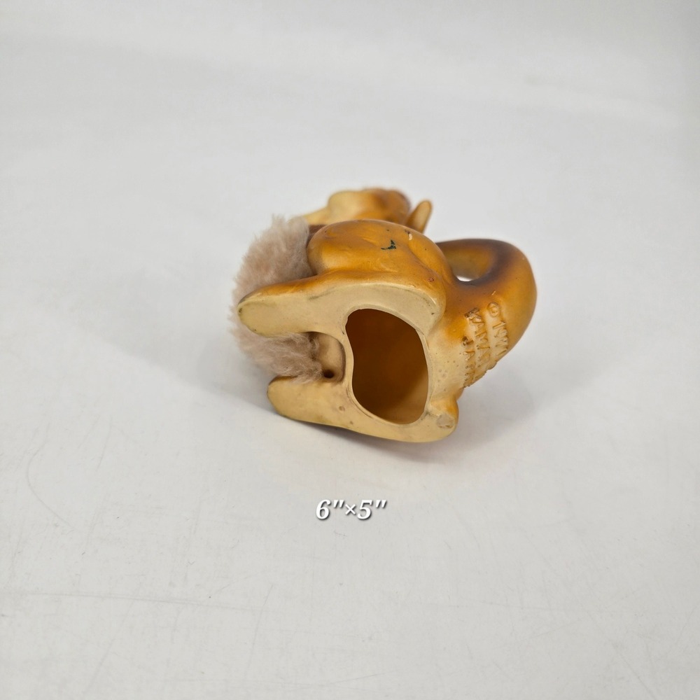 Vintage 1970 Kamar Japan Kangaroo Joey Figurine Faux Fur Big Eye Kitsch - Picture 6 of 6